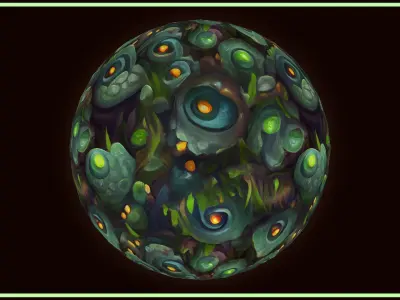 Grass Magic Forest Floor 10 TEXTURES Hand-painted ---PACK 3--- Texture