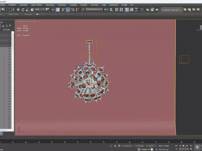 Gold Black Hanging Pendant Light 3D Model 3D model