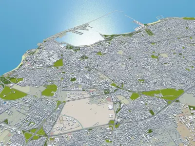 Tripoli Libya 60km Low-poly 3D model