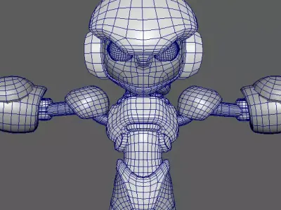 CHARACTER RIGG concept game  Low-poly 3D model