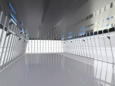 Sci-Fi Futuristic Corridor 2 Concept hall Sci Fi Exhibition 3D model