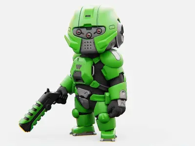 TOON TROOPER B-250   RIGGED 3D model