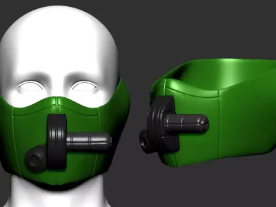 gas mask helmet scifi high poly 3d printable  3D model