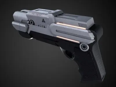 Sci fi gun Low-poly 3D model Low-poly 3D model
