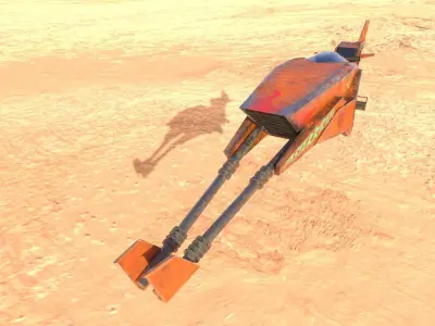 Sci-Fi Speeder Bike 3D model