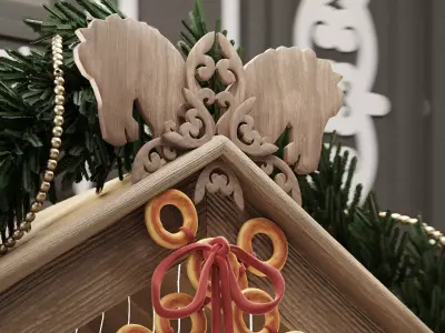 A la russe New Years entrance group 3D model