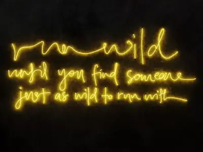 Run Wild Neon Sign 3D model
