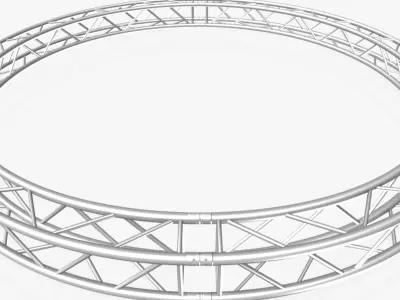 Circle Square Truss - Full diameter 400cm 3D model