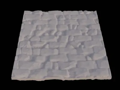 Brick Floor - Medieval Low-poly 3D model