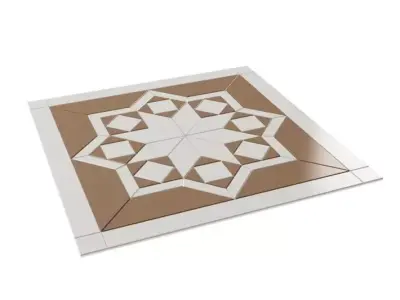 Brown And White Architecture Ornament 3D model