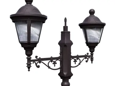 Street lights lighting 3D model