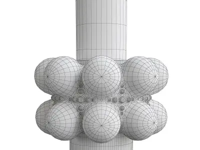 One of the Three Beautiful Bubble Glass Pendant Low-poly 3D model