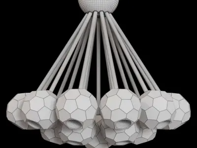 Restoration Hardware BOULE DE CRISTAL FLUSHMOUNT 24 Black 3D model