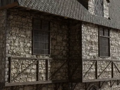 Medieval house  3D model shop