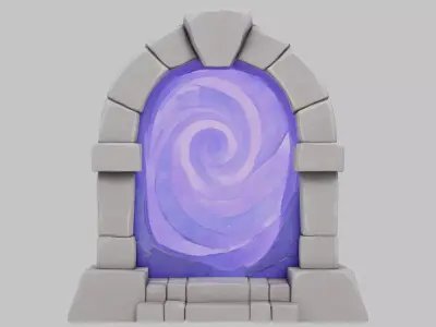 Mystical Magic Portal Low-poly 3D model