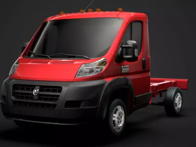 Ram Promaster Cargo Chassis Truck Single Cab 3000 WB 2019 3D model