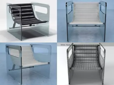 Naked eames lounge chair 3D model