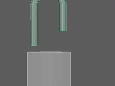 A pair of locks combination lock and normal lock Low-poly 3D model