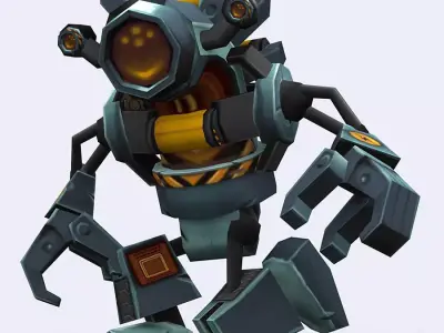 3DRT - Chibii-robot-16 Low-poly 3D model