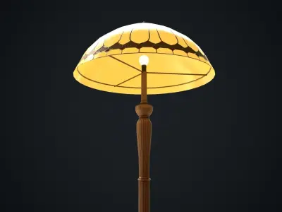1930s Floor Lamp Low-poly 3D model
