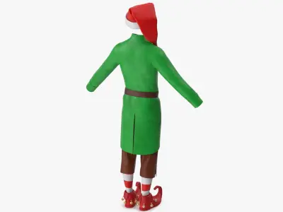  Christmas Elf Costume with Bells Male 