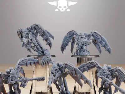 Scavenger Strikers 10 minis 3D print model