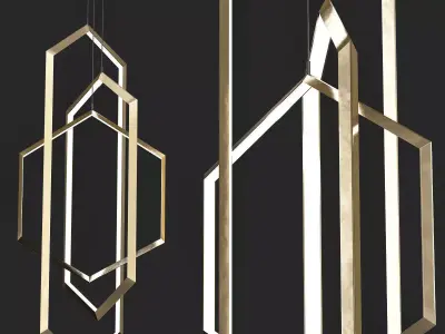 ORBIS VX46 CHANDELIER LIGHT FIXTURE 3D model