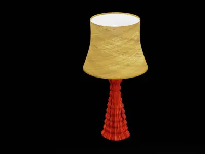 Bed Side Table Lamp Low-poly 3D model get