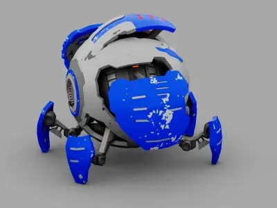 ball robot  rigged character 3D model