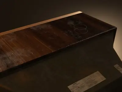 Antique and Old Television Low-poly Low-poly 3D model