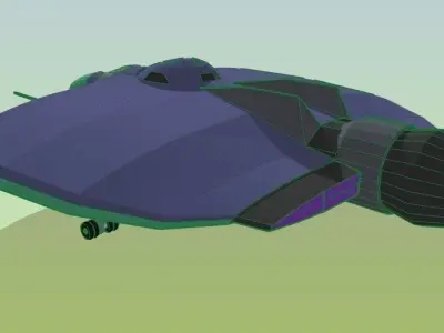 SQ Pummeler - Multirole space corvette Conqueror class - parked 3D print model