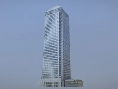  London One Canada Square Low-poly 3D model