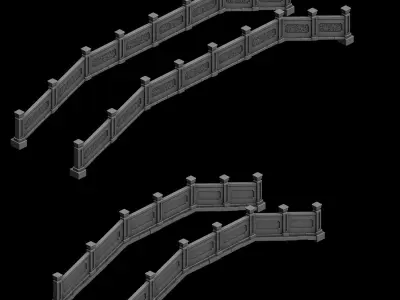 Game Architecture - Stone Bridge 12 3D model