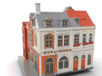 Vintage Brick House model pack Low-poly 3D model