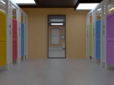 fitting room for clothing store 3D model