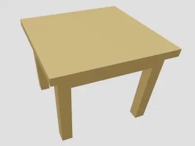 Low Poly Coffee Table For Living Room Low-poly 3D model