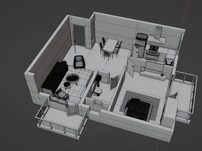 3D Floor Plan model 03 3D model