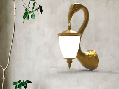 Pelican Head Wall Lamp 3D print model