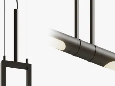 Pendant light bullet 3D model