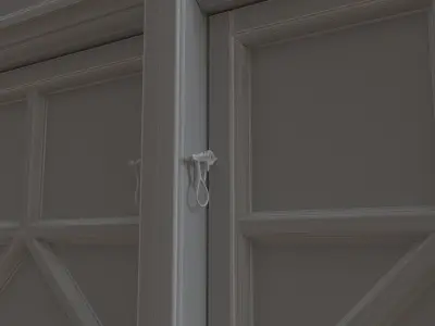 Scandinavian wooden window 3D model