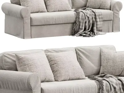 VRETSTORP Sleeper sofa Totebo light beige IKEA 3D model