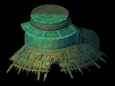 Ruins - Stairs 01 3D model