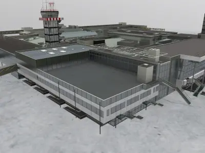 LIMC Terminal2 Departure Low-poly 3D model