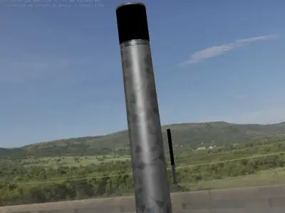 Galvanized Light-Column -27- Street-Light 9 Low-poly 3D model