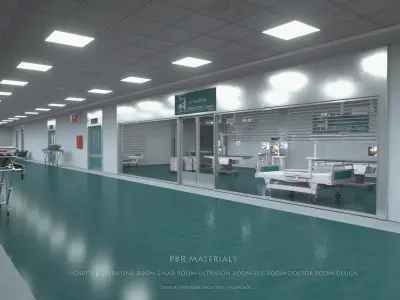  HOSPITAL OPERATING ROOM  FULL FLOOR 3D model