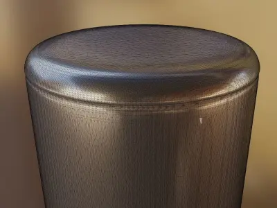 Stainless Steel Bollard - High-Poly 3D model