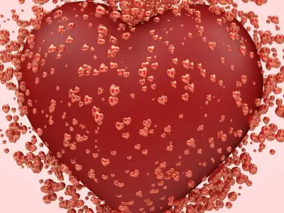 Lovely Hearts 3D model