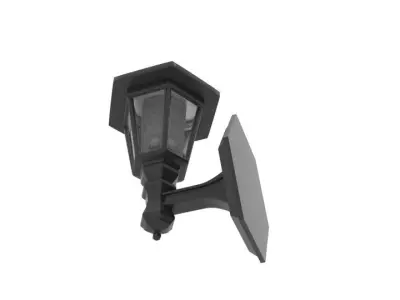Outdoor Solar Power LED Light Low-poly 3D model