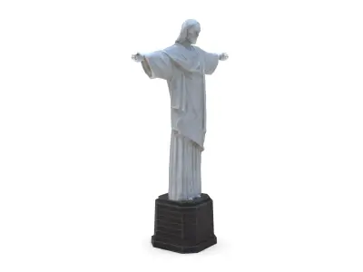Christ the Redeemer Statue Low-poly 3D model