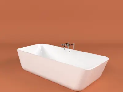bathtub and faucet 3D model